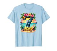 Aloha a Sette Anni: Regalo di Compleanno alle Hawaii Maglietta, Uomo, Celeste, L