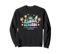 Aloha Beaches Tavola da surf retrò Palm Tree Summer Vibes Hawaii Felpa