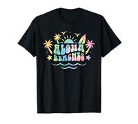 Aloha Beaches Tavola da surf retrò Palm Tree Summer Vibes Hawaii Maglietta