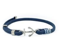 Aloha Bracciale Nautico Ancora Idea regalo Uomo Donna Cordino Blu Regolabile Acciaio
