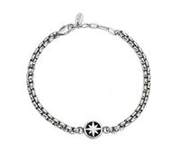 Aloha® Bracciale Uomo Bussola Rosa dei Venti Acciaio Inossidabile Idea Regalo