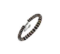 Aloha Bracciale uomo donna con Pietre Naturali da 6 mm e beads in acciaio inossidabile Regolabile, Idea Regalo Scegli la Tua Pietra (Occhio di Tigre)