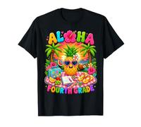 Aloha Fourth Grade Tropical Pineapple Back To School Girl Maglietta