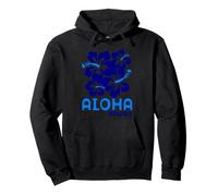 Aloha Hawaii Blue Hibiscus Felpa con Cappuccio