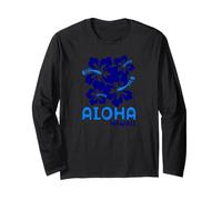 Aloha Hawaii Blue Hibiscus Maglia a Manica