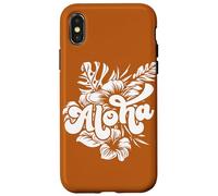 Aloha Hawaii con fiori di ibisco hawaiano Custodia per iPhone X/XS