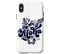 Aloha Hawaii con fiori di ibisco hawaiano Custodia per iPhone X/XS