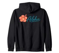 Aloha Hawaii Ibisco Fiore Hawaii Paradiso Tropicale Felpa con Cappuccio