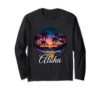 Aloha Hawaii l'isola hawaiana Palm Beach Maui Kauai Maglia a Manica