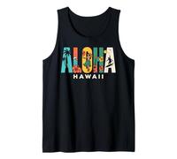 Aloha Hawaii Retro Island - Ukulele da Surf con Palme di Ibisco Canotta
