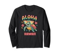 Aloha Hawaii Turtle Tropical Island Ocean Vibes Maglia a Manica