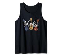 Aloha Hawaii Uke Lifestyle Cartone Animato Ukulele Canotta