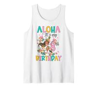 Aloha It's My 8th Birthday Hawaii Girls Flamingo 8 Anni Canotta
