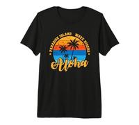 Aloha Paradise Island Wave cavalca Il Surf Maglietta Premium