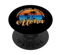 Aloha Paradise Island Wave cavalca il surf PopSockets PopGrip Adesivo