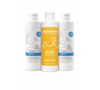 Aloha Pure Shampoo 200 ml x2 + Pigmentina Color Mask Capelli Chiari 200 ml - Kit Mantenimento Colore - Shampoo Delicato con Vitamina E + Maschera Colorante con Aloe Vera