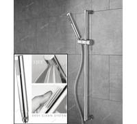 Aloha Set Di Doccia Con Barra Scorrevole In Cromo - Ottone 110cm.