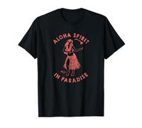 Aloha Spirit Hula in Paradise Hawaii Vintage Style Maglietta