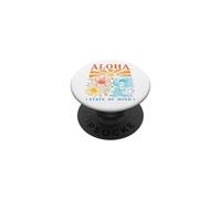 Aloha State of Mind Hawaiian Tropical Ibisco Sun Waves PopSockets PopGrip Adesivo