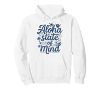 Aloha State of Mind Surfing Hawaiian Beach Palm Wave Surfer Felpa con Cappuccio