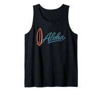 Aloha Tavola da Surf Hawaii Retro Tropical Ocean Beach Vibes Canotta