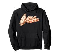 Aloha Tavola da Surf Retro Hawaii Tropical Beach Script Vibes Felpa con Cappuccio