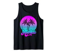 Aloha Tropicale Tramonto Palme Retro Summer Vibes Canotta