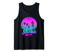 Aloha Tropicale Tramonto Palme Retro Summer Vibes Canotta