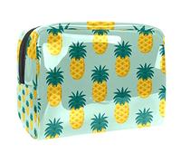 Aloha, trousse estiva con tucano e palma, con cerniera, organizer da viaggio per cosmetici per donne e ragazze, Multicolore 02, 18.5x7.5x13cm/7.3x3x5.1in, Beauty Case