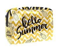 Aloha, trousse estiva con tucano e palma, con cerniera, organizer da viaggio per cosmetici per donne e ragazze, Multicolore 04, 18.5x7.5x13cm/7.3x3x5.1in, Beauty Case