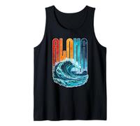 ALOHA Wave Design Surf Ocean Waves Hawaii Vibes hawaiane Canotta