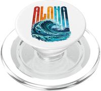 ALOHA Wave Design Surf Ocean Waves Hawaii Vibes hawaiane PopSockets PopGrip per MagSafe