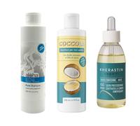 AlohaLabs Kit Capelli Ricci - Shampoo + Maschera + Siero, 3 Pezzi | Routine capelli ricci con shampoo delicato, maschera con acido ialuronico e siero: definizione, nutrimento e idratazione