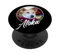 Aloka - La passeggiata per la pace Monaco Cane Diffondere Speranza PopSockets PopGrip Adesivo
