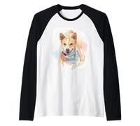 Aloka - The Walk for Peace Dog Spreading Hope Watercolor Maglia con Maniche Raglan