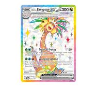 Alolan Exeggutor ex 225/191 Carta Pokemon ultra rara Full Art | Carte Pokémon lucide | Pokémon EX | Scintille impennate | Pokemon Scarlatto e Viola | Autenticato Titan Cards