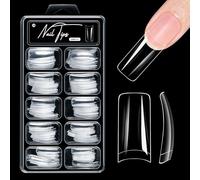 Alomd/Bara/Quadrato/Stilettos Unghie Finte Punte Acrilico Trasparente Falso 10 Taglie Premere On Per Estensioni FAI DA TE Mezzo Opaco Copertura Completa Unghie