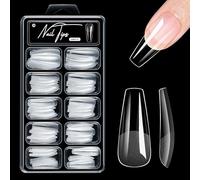 Alomd/bara/quadrato/stilettos unghie finte punte acrilico trasparente falso 10 taglie premere su per estensioni fai da te unghie artificiali acriliche