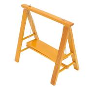 Alomejor 1:12 Swing della Casa delle Bambole in Miniatura, Figurina di Mobili Realistici per Piccoli Decorazioni per le Bambole, Scatole di Camere, Modello di Casa (Colore di legno)