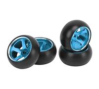 Alomejor 1/28 RC Pneumatici e Cerchi - Facile da Installare un Nastro Drift per Mini Q Telecomando Auto, Lega di Alluminio Leggero, 4PC (#12)