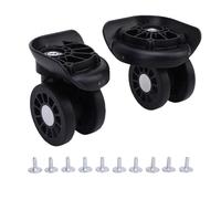 Alomejor 1 Paio di Ruote di Valigia Universale, Sostituzione Dell'assorbimento di Ammortizzatori ABS con 10 Viti Rotolo Liscio Noisless per Bagagli