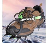 Alomejor 1 Paio Ghiaccio Taccchetti con 14 Dente, Taccchetti Ramponi da Ghiaccio Trazione Antiscilolo per Scarpe Stavali, Usato per, Camminare, Escursioni in Inverno