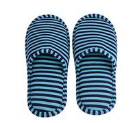Alomejor 1 paio pantofole da viaggio pieghevole Portable Striped lavabile con interno morbido cotone antiscivolo pantofole usa e getta per viaggi hotel home, Green stripes, Man Ricambio