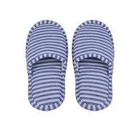 Alomejor 1 paio pantofole da viaggio pieghevole Portable Striped lavabile con interno morbido cotone antiscivolo pantofole usa e getta per viaggi hotel home, Grey stripes, Woman Ricambio