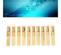 Alomejor 10 Pezzi Ance per Clarinetto, 2.5 Ance Canna Tradizionale per Clarinetto in Si Bemolle Ance con Scatola Resistenza