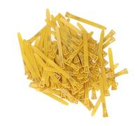Alomejor 100 Pezzi Materiale PP Durevoli Anelli per Caviglie di Pollo Numerati Etichette per Cosce di Pollame 1-100 Fascette Riutilizzabili per Anatre Polli Oca Piccioni (Yellow)
