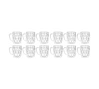 Alomejor 12 Pz Mini Boccali di Birra Simulazione Vetro di Cristallo Trasparente 1.4cm - Set Modello di Birra per Feste e Eventi