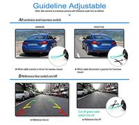 Alomejor 12V Mini Auto a Vista Posteriore Visualizzazione HD Night Vision 120 Ho Largo l'angolo IP67 IP67 IP WATTROUR con Cavo Video 6 M per Camion per Auto (Come mostrato)