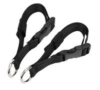 Alomejor 2 ganci per passeggino, universali, rotondi, resistenti, pratici ganci con fettuccia in nylon, per sedia a rotelle, bagagli, stampelle, ausili per passeggiare passeggini
