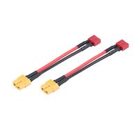 Alomejor 2 Pezzi Adattatore XT60 a T Plug Connettori Cavi 14AWG 10cm per Batteria RC Drone Quadcopter T Maschio a XT60 Femmina per Elettronica